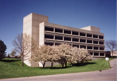 UMTRI building in spring